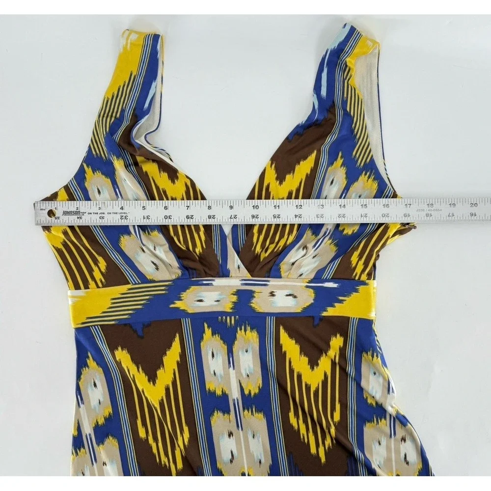 Tory‎ Burch Carmondy 100% Silk Dress Luau Poppy Size M Preppy Elegant Event